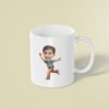 Custom Teal-Jacket Bowler Follow-Through Face Cutout – Mug Custom Teal-Jacket Bowler Follow-Through Face Cutout shown on a mug mockup