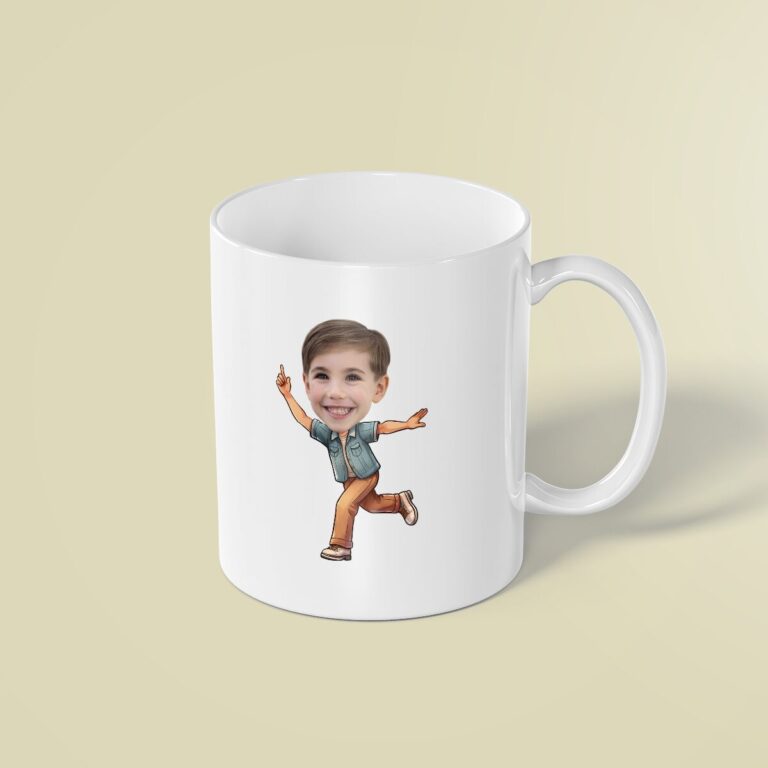 Custom Teal-Jacket Bowler Follow-Through Face Cutout – Mug Custom Teal-Jacket Bowler Follow-Through Face Cutout shown on a mug mockup