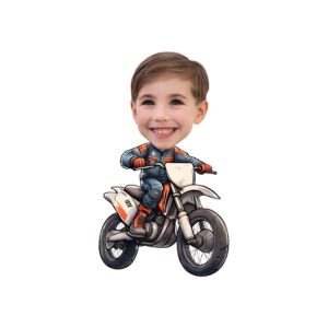 Custom Dirt-Bike Rider Orange Riding Gear Face Cutout – Original Custom Dirt-Bike Rider Orange Riding Gear Face Cutout design preview