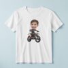 Custom Dirt-Bike Rider Orange Riding Gear Face Cutout – T-shirt Custom Dirt-Bike Rider Orange Riding Gear Face Cutout shown on a T-shirt mockup