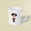 Custom Mariachi-Style Large Black Sombrero Face Cutout – Mug Custom Mariachi-Style Large Black Sombrero Face Cutout shown on a mug mockup