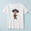Custom Mariachi-Style Large Black Sombrero Face Cutout – T-shirt Custom Mariachi-Style Large Black Sombrero Face Cutout shown on a T-shirt mockup