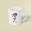 Custom Baseball Batter White Uniform Face Cutout – Mug Custom Baseball Batter White Uniform Face Cutout shown on a mug mockup