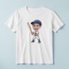 Custom Baseball Batter White Uniform Face Cutout – T-shirt Custom Baseball Batter White Uniform Face Cutout shown on a T-shirt mockup