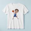 Custom Basketball Player Holding a Ball High Face Cutout – T-shirt Custom Basketball Player Holding a Ball High Face Cutout shown on a T-shirt mockup