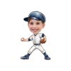 Custom Baseball Fielder White Pinstripe Face Cutout – Original Custom Baseball Fielder White Pinstripe Face Cutout design preview