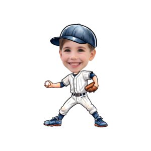 Custom Baseball Fielder White Pinstripe Face Cutout – Original Custom Baseball Fielder White Pinstripe Face Cutout design preview