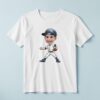 Custom Baseball Fielder White Pinstripe Face Cutout – T-shirt Custom Baseball Fielder White Pinstripe Face Cutout shown on a T-shirt mockup
