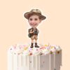 Custom Binoculars Safari Brown Safari Hat Face Cutout – Cake Topper Custom Binoculars Safari Brown Safari Hat Face Cutout shown on a cake topper mockup