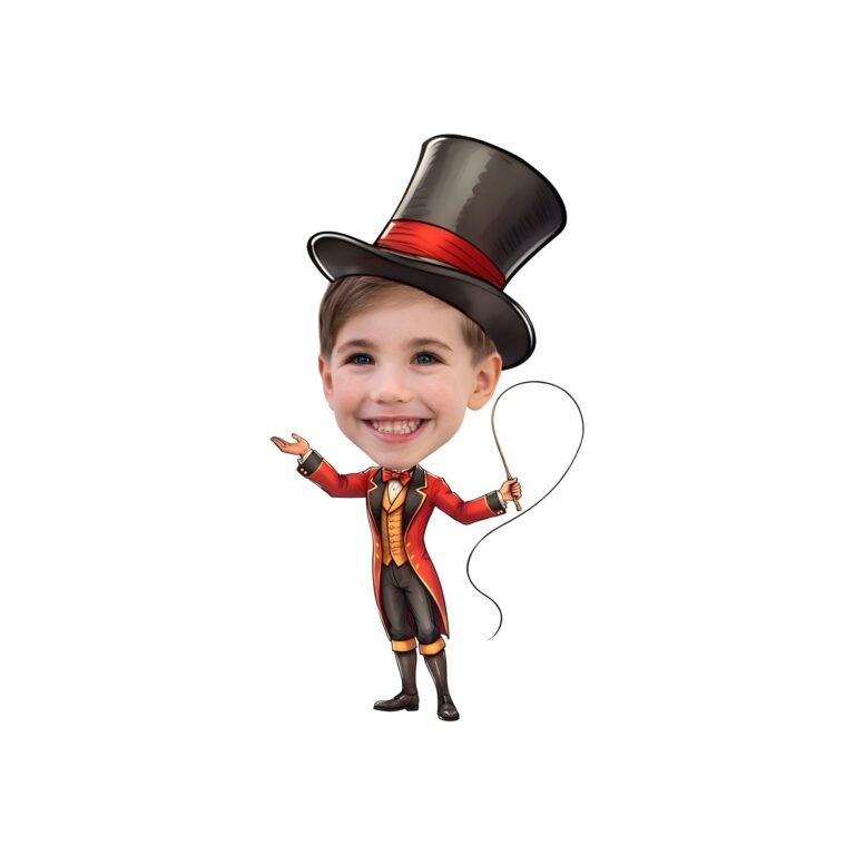Custom Circus Ringmaster Presenting a Rope Face Cutout – Original Custom Circus Ringmaster Presenting a Rope Face Cutout design preview