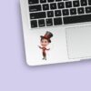 Custom Circus Ringmaster Presenting a Rope Face Cutout – Sticker Custom Circus Ringmaster Presenting a Rope Face Cutout shown on a sticker mockup