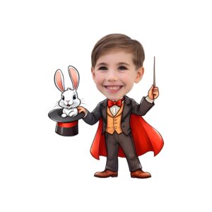 Custom Stage Magician Black Top Hat and Suit Face Cutout – Original Custom Stage Magician Black Top Hat and Suit Face Cutout design preview