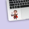 Custom Stage Magician Black Top Hat and Suit Face Cutout – Sticker Custom Stage Magician Black Top Hat and Suit Face Cutout shown on a sticker mockup