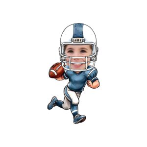 Custom Blue-Uniform Football White Helmet Face Cutout – Original Custom Blue-Uniform Football White Helmet Face Cutout design preview