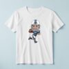 Custom Blue-Uniform Football White Helmet Face Cutout – T-shirt Custom Blue-Uniform Football White Helmet Face Cutout shown on a T-shirt mockup