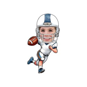 Custom White-Uniform Football Runner Face Cutout – Original Custom White-Uniform Football Runner Face Cutout design preview