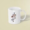 Custom White-Uniform Football Runner Face Cutout – Mug Custom White-Uniform Football Runner Face Cutout shown on a mug mockup