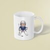 Custom Ice Hockey Goalie in a Crouch Face Cutout – Mug Custom Ice Hockey Goalie in a Crouch Face Cutout shown on a mug mockup