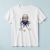 Custom Ice Hockey Goalie in a Crouch Face Cutout – T-shirt Custom Ice Hockey Goalie in a Crouch Face Cutout shown on a T-shirt mockup