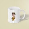 Custom Firefighter Carrying an Axe Face Cutout – Mug Custom Firefighter Carrying an Axe Face Cutout shown on a mug mockup