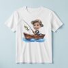 Custom Angler Fishing from a Rowboat Face Cutout – T-shirt Custom Angler Fishing from a Rowboat Face Cutout shown on a T-shirt mockup