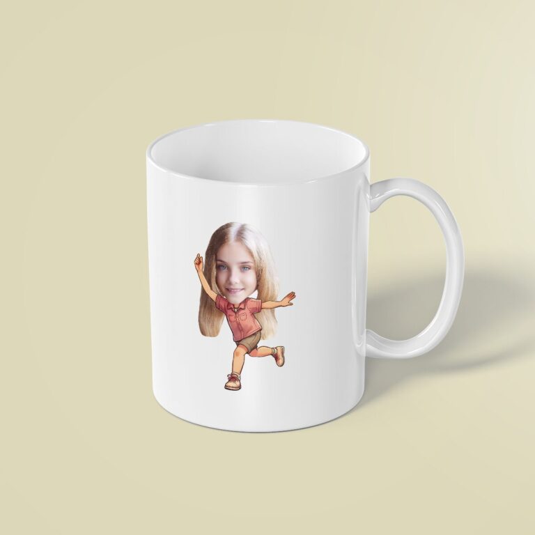 Custom Coral-Shirt Bowler Follow-Through Face Cutout – Mug Custom Coral-Shirt Bowler Follow-Through Face Cutout shown on a mug mockup