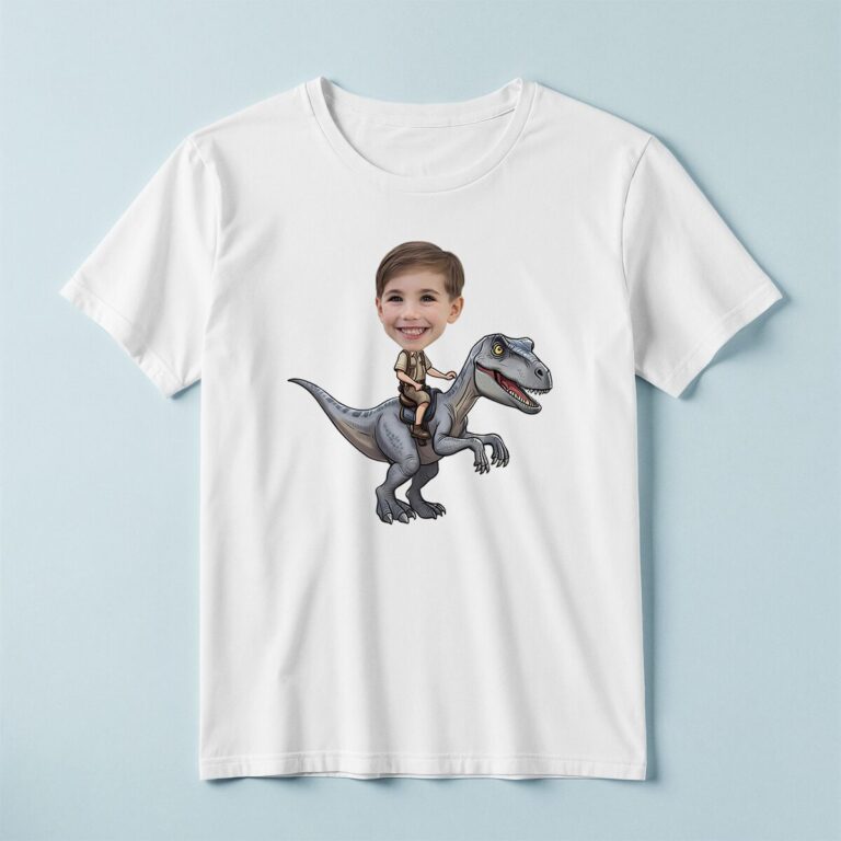 Custom Gray Raptor Explorer Rider Face Cutout – T-shirt Custom Gray Raptor Explorer Rider Face Cutout shown on a T-shirt mockup