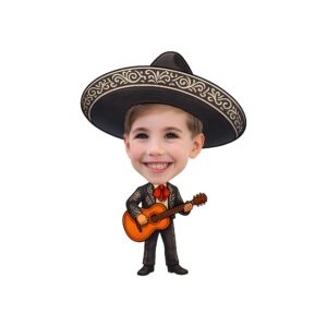 Custom Mariachi-Style Embroidered Sombrero Face Cutout – Original Custom Mariachi-Style Embroidered Sombrero Face Cutout design preview