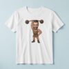 Custom Circus Strongman Brown Striped Singlet Face Cutout – T-shirt Custom Circus Strongman Brown Striped Singlet Face Cutout shown on a T-shirt mockup
