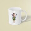 Custom Green Leaf Fairy Face Cutout – Mug Custom Green Leaf Fairy Face Cutout shown on a mug mockup