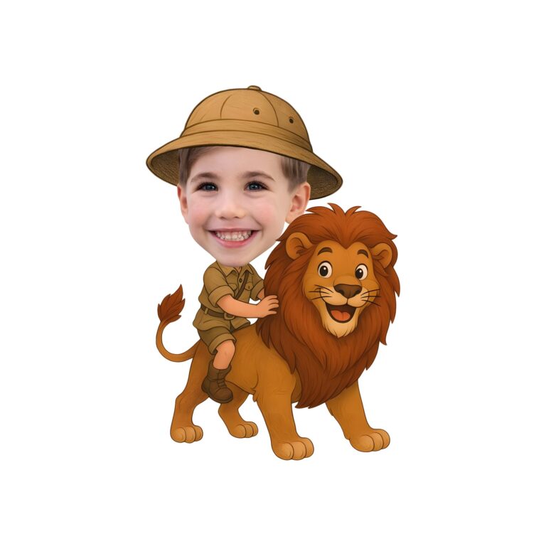 Custom Lion Safari Explorer Face Cutout – Original Custom Lion Safari Explorer Face Cutout design preview