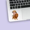Custom Lion Safari Explorer Face Cutout – Sticker Custom Lion Safari Explorer Face Cutout shown on a sticker mockup