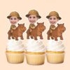 Custom Hippopotamus Safari Friendly Brown Face Cutout – Cupcake Topper Custom Hippopotamus Safari Friendly Brown Face Cutout shown on a cupcake topper mockup