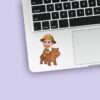 Custom Hippopotamus Safari Friendly Brown Face Cutout – Sticker Custom Hippopotamus Safari Friendly Brown Face Cutout shown on a sticker mockup