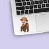 Custom Gorilla Safari Large Brown Gorilla Face Cutout – Sticker Custom Gorilla Safari Large Brown Gorilla Face Cutout shown on a sticker mockup