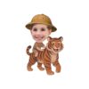 Custom Tiger Safari Rider Holding on Face Cutout – Original Custom Tiger Safari Rider Holding on Face Cutout design preview