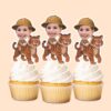 Custom Tiger Safari Rider Holding on Face Cutout – Cupcake Topper Custom Tiger Safari Rider Holding on Face Cutout shown on a cupcake topper mockup