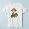 Custom Crocodile Safari Tan Safari Helmet Face Cutout – T-shirt Custom Crocodile Safari Tan Safari Helmet Face Cutout shown on a T-shirt mockup