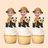 Custom Panda Safari Explorer Face Cutout – Cupcake Topper Custom Panda Safari Explorer Face Cutout shown on a cupcake topper mockup