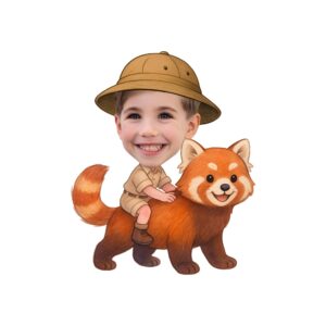Custom Red Panda Safari Explorer Face Cutout – Original Custom Red Panda Safari Explorer Face Cutout design preview