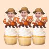 Custom Red Panda Safari Explorer Face Cutout – Cupcake Topper Custom Red Panda Safari Explorer Face Cutout shown on a cupcake topper mockup