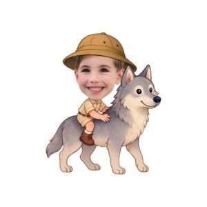 Custom Gray Wolf Safari Explorer Face Cutout – Original Custom Gray Wolf Safari Explorer Face Cutout design preview