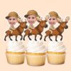 Custom Elk Safari Explorer Face Cutout – Cupcake Topper Custom Elk Safari Explorer Face Cutout shown on a cupcake topper mockup