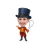 Custom Circus Ringmaster with Looped Whip Face Cutout – Original Custom Circus Ringmaster with Looped Whip Face Cutout design preview