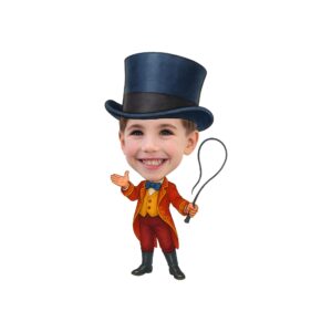 Custom Circus Ringmaster with Looped Whip Face Cutout – Original Custom Circus Ringmaster with Looped Whip Face Cutout design preview