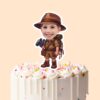 Custom Binoculars Safari Brown Palette Face Cutout – Cake Topper Custom Binoculars Safari Brown Palette Face Cutout shown on a cake topper mockup