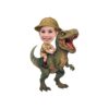Custom Green Tyrannosaur Tan Safari Helmet Face Cutout – Original Custom Green Tyrannosaur Tan Safari Helmet Face Cutout design preview