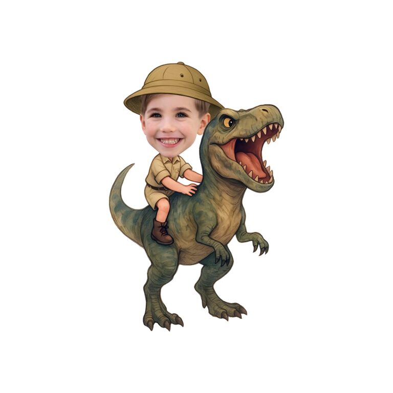 Custom Green Tyrannosaur Tan Safari Helmet Face Cutout – Original Custom Green Tyrannosaur Tan Safari Helmet Face Cutout design preview