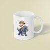 Custom Blue Triceratops Tan Safari Helmet Face Cutout – Mug Custom Blue Triceratops Tan Safari Helmet Face Cutout shown on a mug mockup