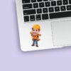 Custom Construction Worker Carrying Lumber Face Cutout – Sticker Custom Construction Worker Carrying Lumber Face Cutout shown on a sticker mockup